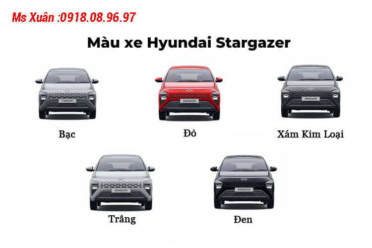 Các màu xe Hyundai Stargazer